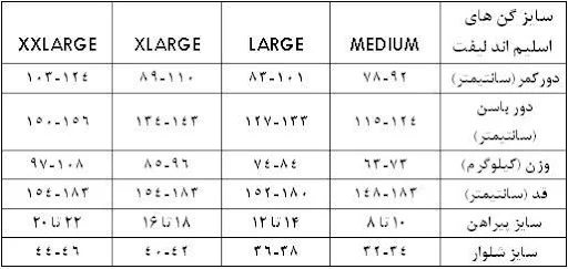 Hourglass gun size chart